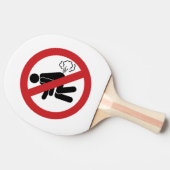 NO Farting ⚠ Funny Thai Toilet Sign ⚠ Tafeltennisbatje (Zijkant)