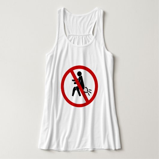 NO Farting ⚠ Funny Thai Toilet Sign ⚠ Tanktop (Design voorkant)
