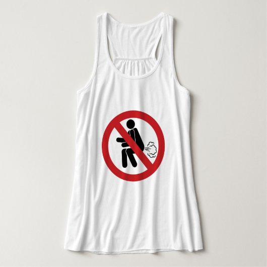 NO Farting ⚠ Funny Thai Toilet Sign ⚠ Tanktop (Design voorkant)