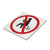 NO Farting ⚠ Funny Thai Toilet Sign ⚠ Tegeltje (Zijkant)