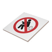 NO Farting ⚠ Funny Thai Toilet Sign ⚠ Tegeltje (Zijkant)