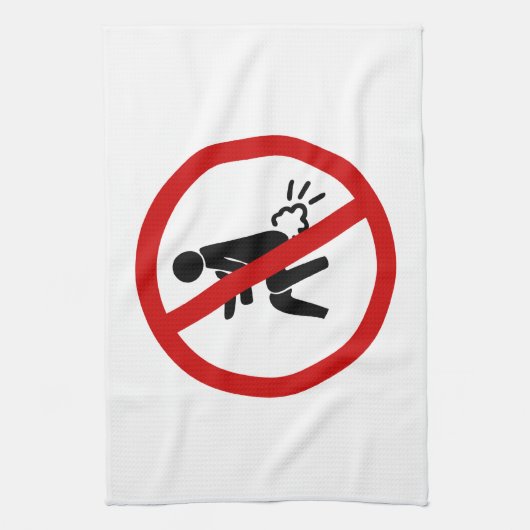 NO Farting ⚠ Funny Thai Toilet Sign ⚠ Theedoek (Verticaal)