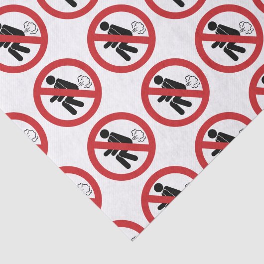 NO Farting ⚠ Funny Thai Toilet Sign ⚠ Tissuepapier (Detail)