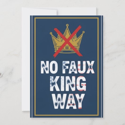 No Faux King Way Kaart (Voorkant)