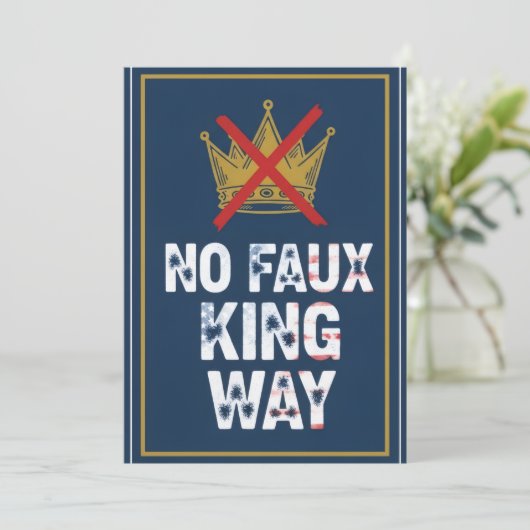 No Faux King Way Kaart (Staand voorkant)