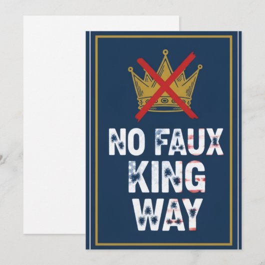 No Faux King Way Kaart (Voorkant / Achterkant)