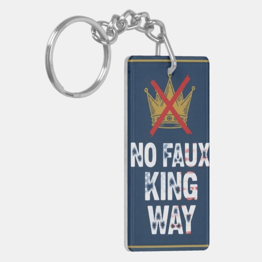 No Faux King Way Sleutelhanger (Voorkant Links)