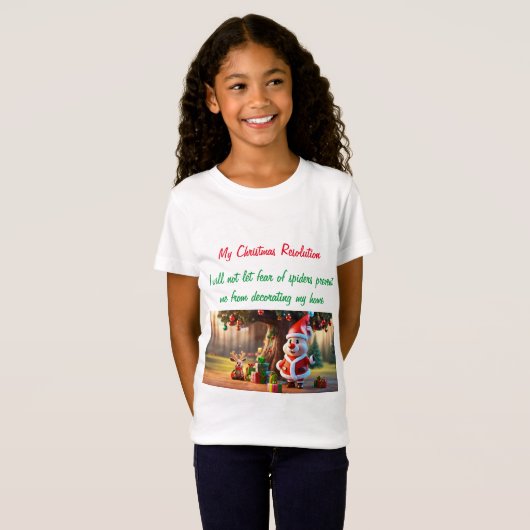 No Fear from Spiders Basic T-Shirt - Mijn Resoluti (Voorkant volledig)