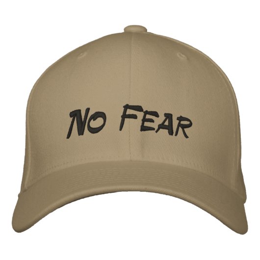No Fear Logo Tan Baseball Pet (Voorkant)