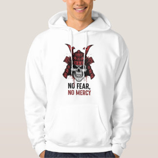No Fear No Mercy Samurai Skull Hoodie - Bold Warri