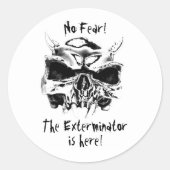 No Fear! Ronde Sticker (Voorkant)