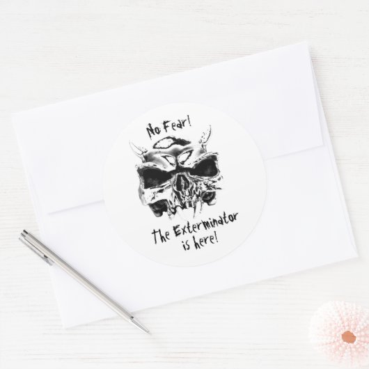 No Fear! Ronde Sticker (Envelop)