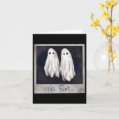 No Feet Ghost Halloween Witch Lydia Bleach Spooky Kaart (Gele Bloem)