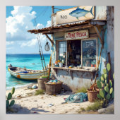 No fish today bonaire poster (Voorkant)