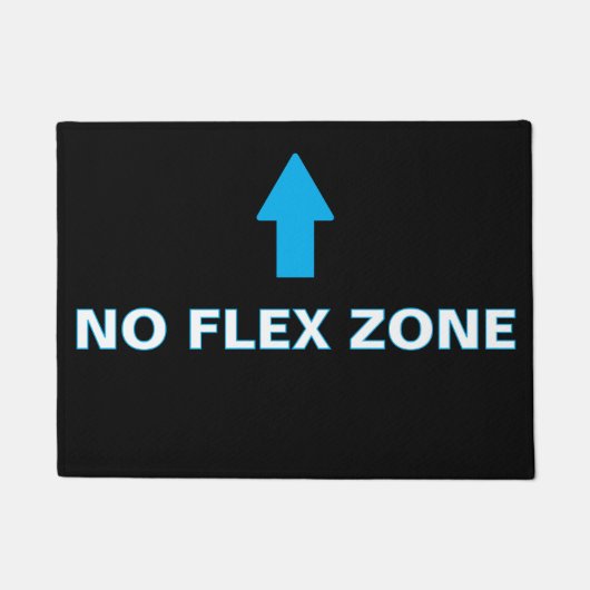 ''No Flex Zone'' deurmat (Voorkant)