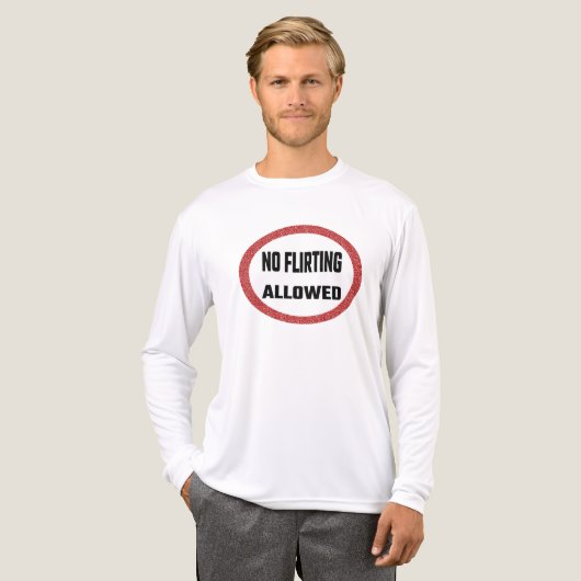 No flirting allowed Tri-Blend shirt (Voorkant)