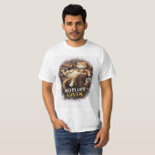 No Fluff Given Funny Lazy Cat T-Shirt | SAK Collec (Voorkant volledig)