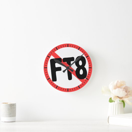 No FT8 Wall Clock Ronde Klok (Huis)
