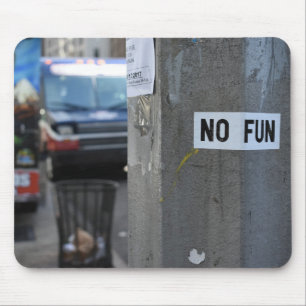 NO FUN Pole Graffiti Urban Photography New York NY Muismat