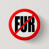 "NO FUR" RONDE BUTTON 3,2 CM (Voorkant)