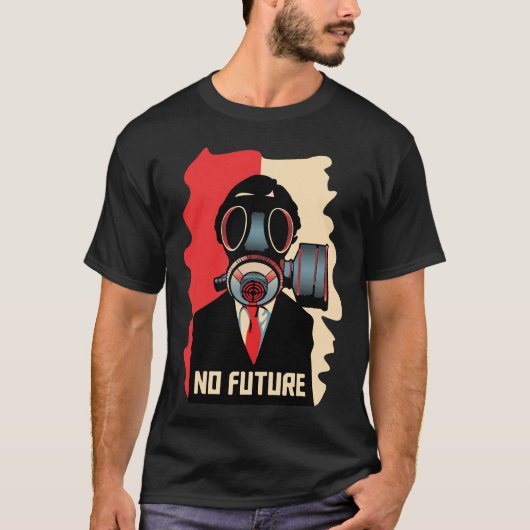 No Future Noir: De Gas Masker Man T-shirt (Voorkant)