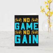 No Game No Gain Funny Gaming Quotes Gift For Playe Kaart (Gele Bloem)