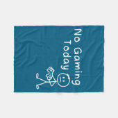 No Gaming Today Funny Gamer Sad Stickman Gaming Lo Fleece Deken (Voorkant (Horizontaal))