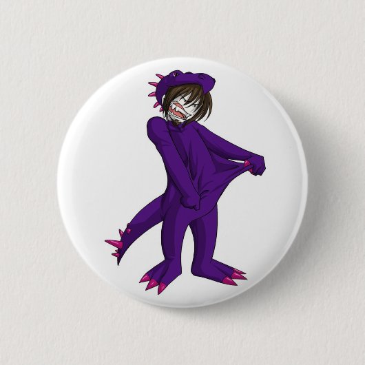 No-go-Dino Ronde Button 5,7 Cm (Voorkant)