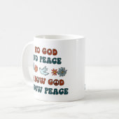 No God, No Peace. Know God, Know Peace Koffiemok (Voorkant links)
