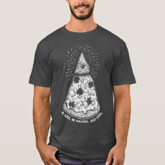 No Gods No Masters Just Pizza Evil Satanic T-shirt