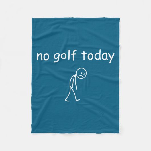 No Golf Today, Funny Sad Golfer Design For Golf Lo Fleece Deken (Voorkant)