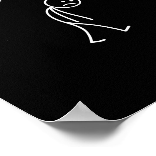 No Golf Today, Funny Sad Golfer Design For Golf Lo Poster (Hoek)