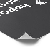 No Golf Today Funny Sad Graphic Stickman Golfer Fi Poster (Hoek)