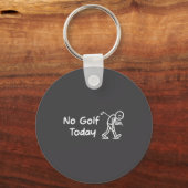 No Golf Today Funny Sad Graphic Stickman Golfer Fi Sleutelhanger (Voorkant)