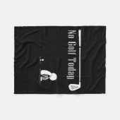 No Golf Today Funny Sad Stickman Golf Lover Golfer Fleece Deken (Voorkant (Horizontaal))