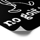 No Golf Today Funny Sad Stickman Golfer Humor Golf Poster (Hoek)