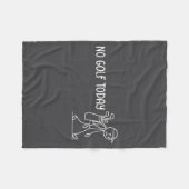 No Golf Today Funny Sad Stickman Golfer Men Women  Fleece Deken (Voorkant (Horizontaal))