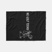 No Golf Today Funny Sad Stickman Golfer Men Women  Fleece Deken (Voorkant (Horizontaal))