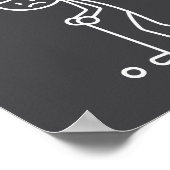 No Golf Today Funny Sad Stickman Golfing Golfer Me Poster (Hoek)