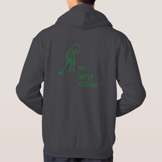 No Golf Today - Sad Golfer Funny Golf Gift Hoodie (Achterkant)