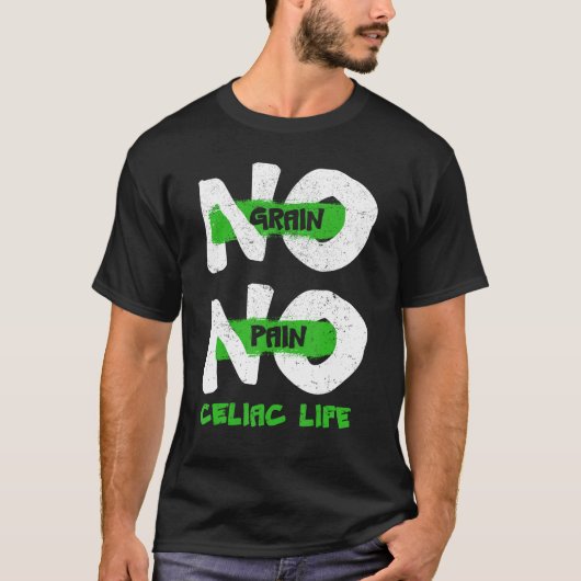 No Grain No Pain Shirt Coeliakie Auto-immuun E (Voorkant)