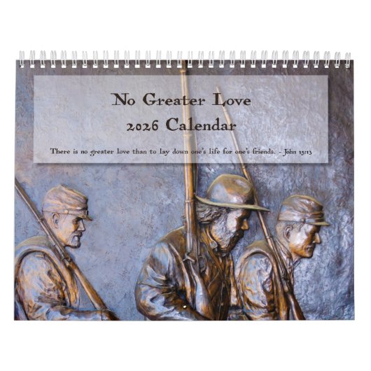 No Greater Love 2026 Calendar Kalender (Hoes)