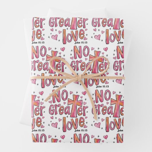 No Greater Love Jesus Valentine Christmas Christia Inpakpapier Vel (In situ)