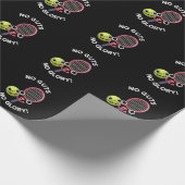 No Guies No Glory Funny Tennis Pun Dark BG Cadeaupapier (Hoek)