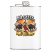 No Guts, No Glory: Motivational & Success Mindset Heupfles (Voorkant)