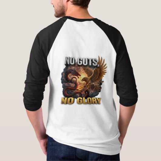 No Guts, No Glory: Motivational & Success Mindset T-shirt (Achterkant)