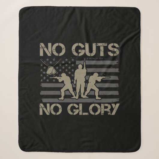 No Guts No Glory Sherpa Deken (Voorkant)