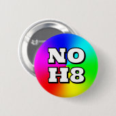NO H8 ( U kunt de woorden wijzigen ) Ronde Button 5,7 Cm (Voorkant /achterkant)