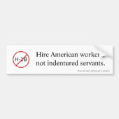 NO H-1B-bumpersticker Bumpersticker (Voorkant)