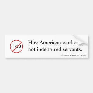 NO H-1B-bumpersticker Bumpersticker